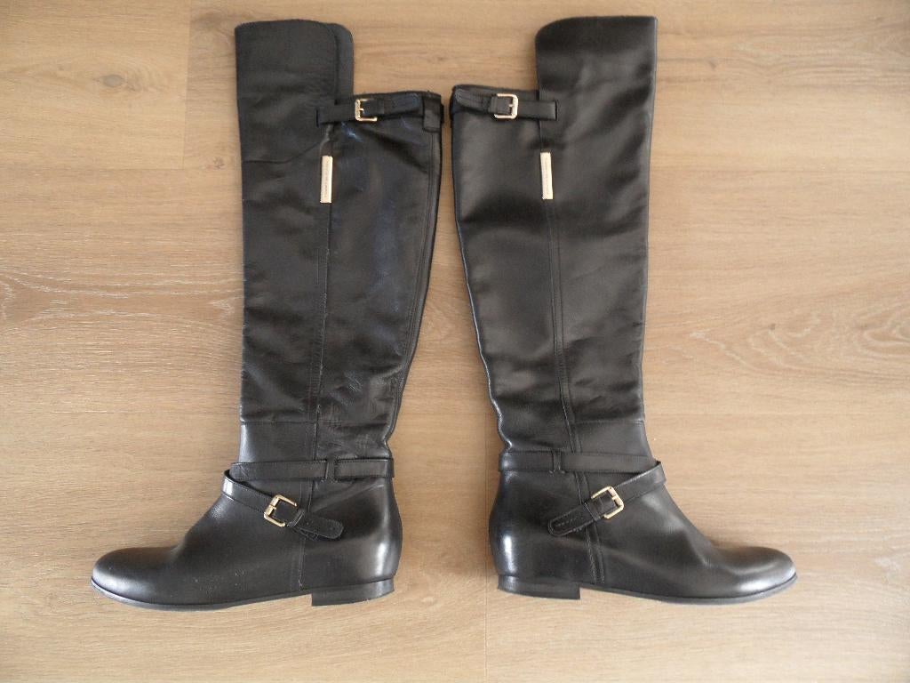 Tommy Hilfiger hoge leren dames laarzen maat 38, Kleding | Dames, Schoenen, Ophalen of Verzenden, Zo goed als nieuw, Zwart, Hoge laarzen
