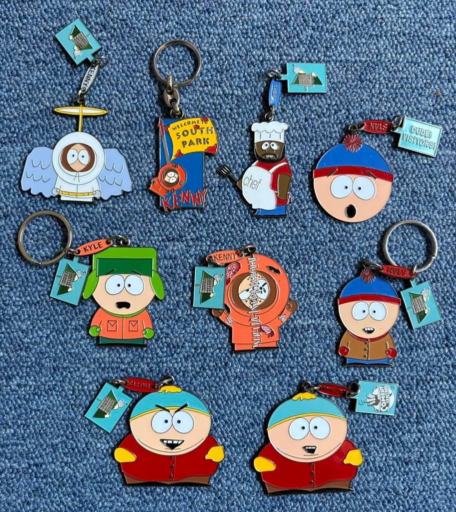 South Park sleutelhangers 9 stuks (zo goed als nieuw), Verzenden, Zo goed als nieuw