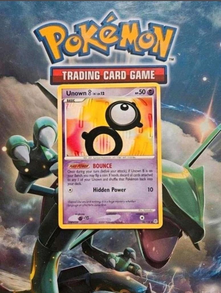 Unown B 66/130 Diamond&Pearl base set pokemon kaart, Ophalen of Verzenden, Gebruikt, Losse kaart