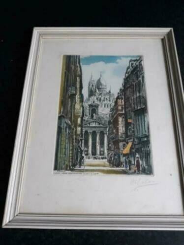 oude pentekening Sacre  Coure, Ophalen of Verzenden