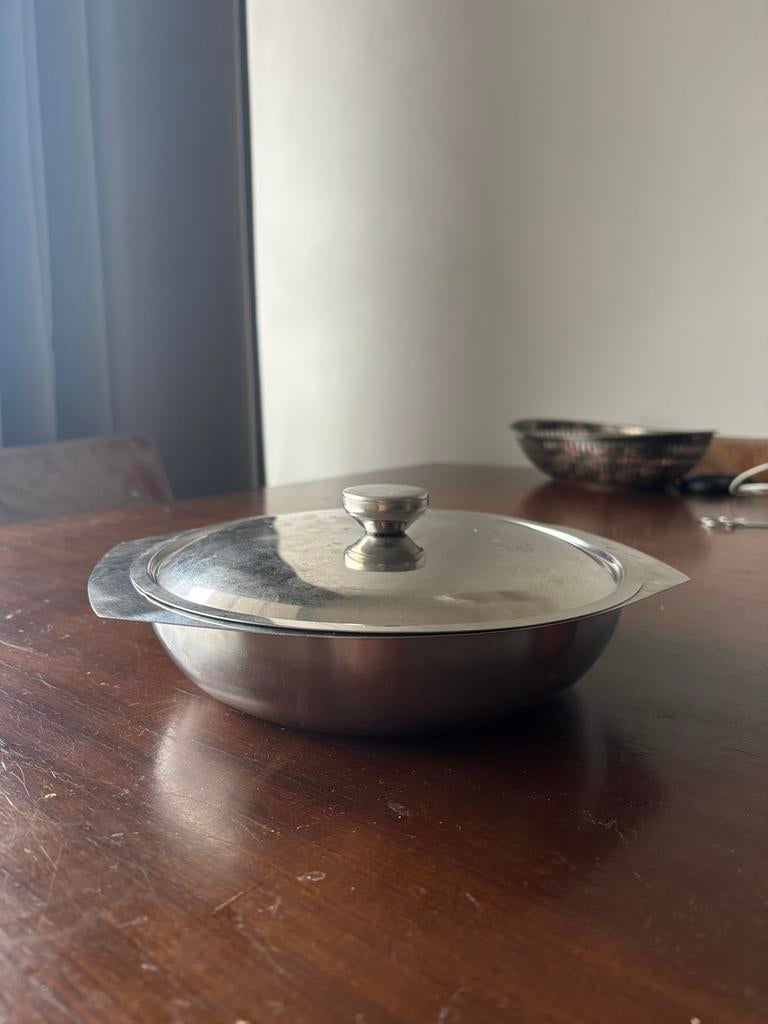 RVS Pan - Trendy Decoratie voor Thuis en Events, Ophalen of Verzenden, Gebruikt, Rvs, Overige typen