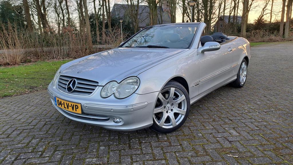 Mercedes CLK-klasse Cabrio 240 Elegance VOL LEDER STOELVERW, Automaat, Gebruikt, Zwart, 2597 cc