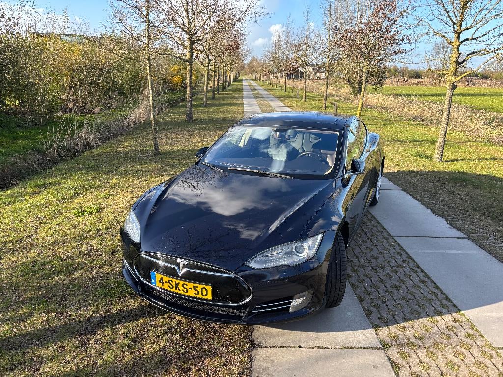 Tesla Model S 85 | Gratis Opladen | Luchtver. | Panoramadak, Auto's, Tesla, Achterwielaandrijving, Zwart, 38 min, Elektrisch