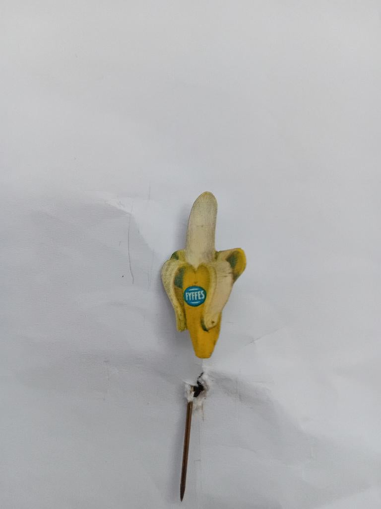 Pin - FYFFES bananen, Verzamelen, Speldjes, Pins en Buttons, Ophalen of Verzenden, Zo goed als nieuw, Merk, Speldje of Pin