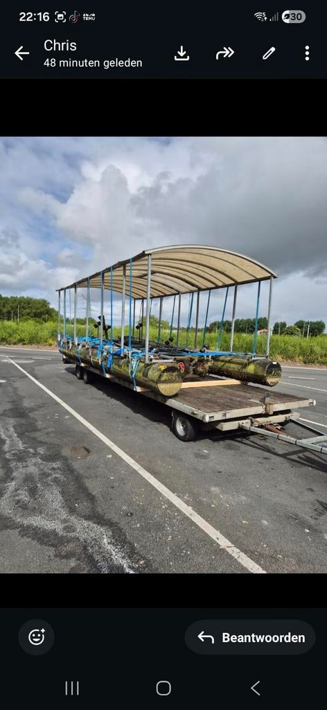 Uniek drijvend platform / boothuis op drijvers, Ophalen of Verzenden, Gebruikt