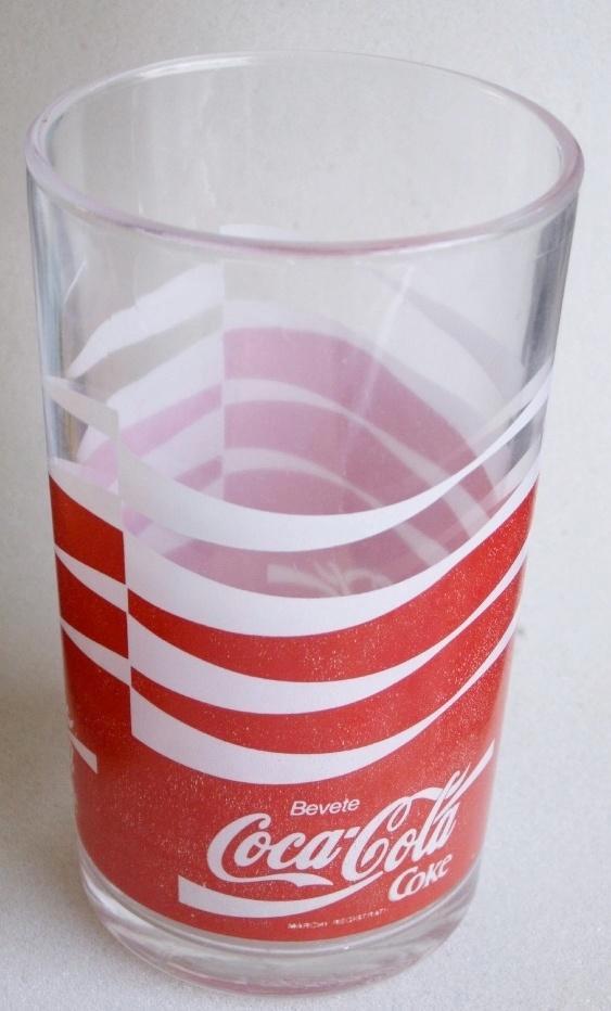 Coca Cola glas Italië Bevete Coca-Cola Coke dichte wave, Verzamelen, Glas en Borrelglaasjes, Nieuw, Bierglas, Ophalen of Verzenden