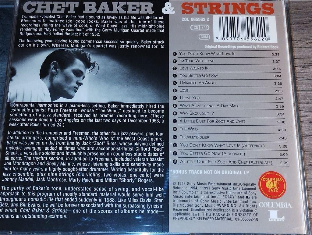 Chet Baker & Strings - Chet Baker & Strings, Ophalen of Verzenden, 1980 tot heden, Zo goed als nieuw, Jazz