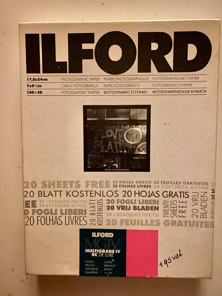 Fotopapier Illford 18x24, Ophalen of Verzenden