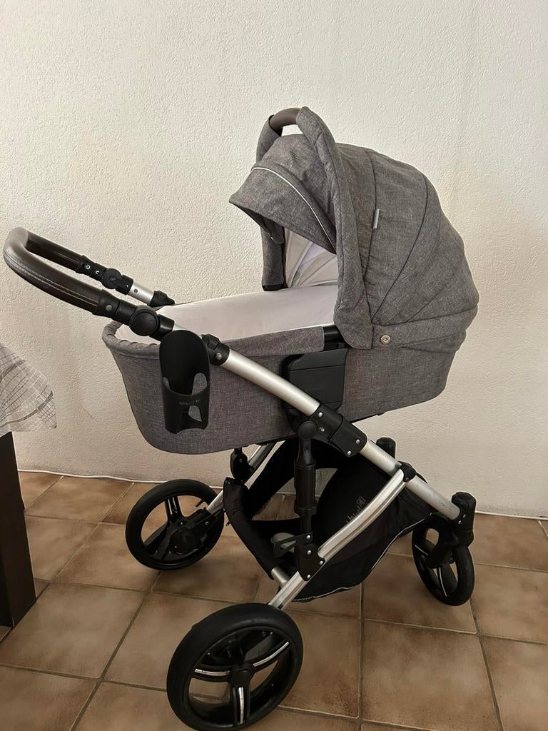 Bebetto kinderwagen 3-in-1 set reiswieg + zitje + autostoel, Ophalen of Verzenden, Zo goed als nieuw, Overige merken