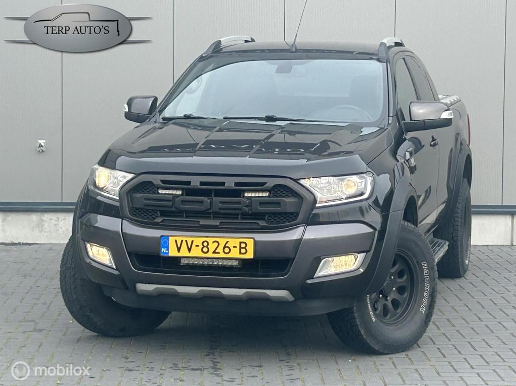 Ford Ranger 3.2 TDCi Wildtrak Zeer goed onderhouden 225pk, Euro 5, Zwart, Zwart, Origineel Nederlands