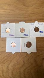 5x cent juliana UNC/FDC, Ophalen of Verzenden, Koningin Juliana, 1 cent, Setje