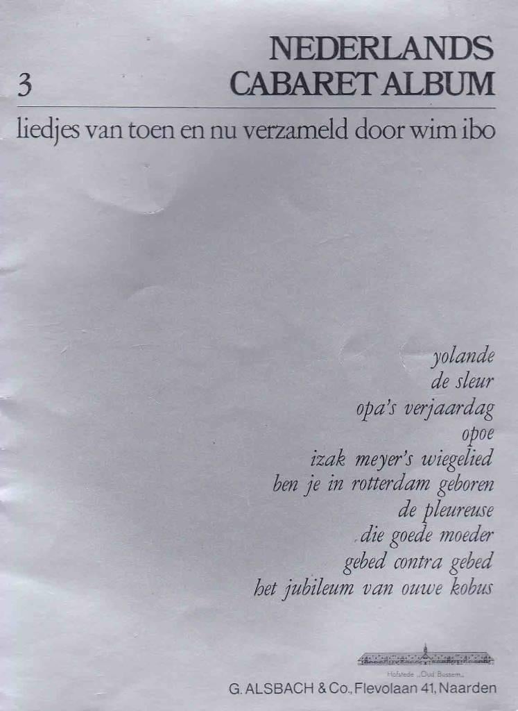 Nederlands Cabaret Album Wim Ibo ( 3671 ), Verzenden, Gebruikt, Artiest of Componist, Populair