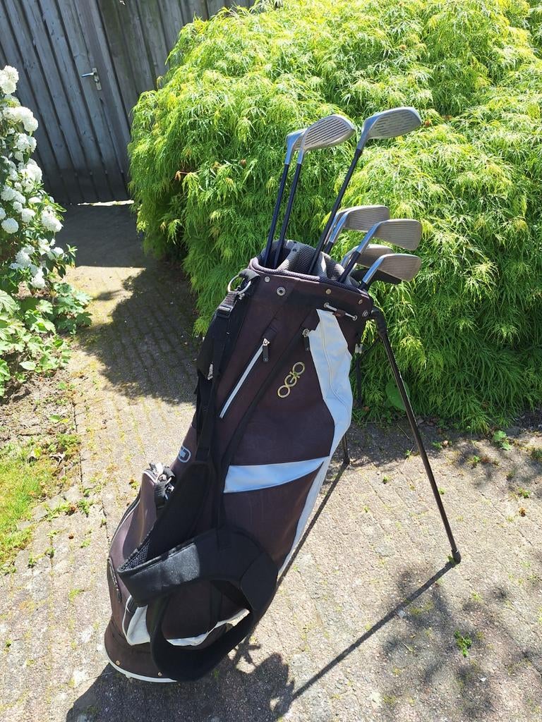 Heren Power Bilt golfset graphite shafts r.h. met golftas, Sport en Fitness, Golf, Ophalen, Set