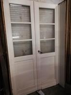 221,5hx131br smalle set dubbele deuren met glas, Ophalen