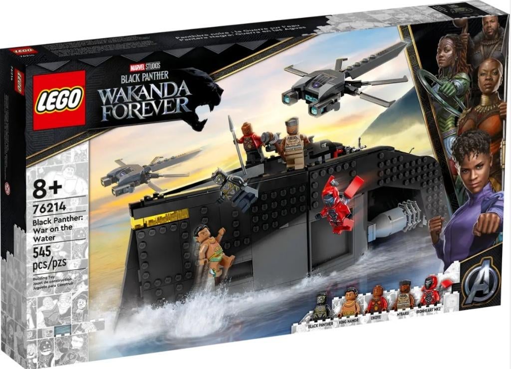 Lego Marvel 76214 Black Panther: Oorlog op het water NIEUW, Marvel, Nieuw, Ophalen of Verzenden, Complete set