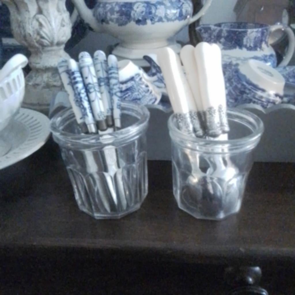 2 Oude Franse confiture potten €5 voor de 2 samen, Ophalen of Verzenden