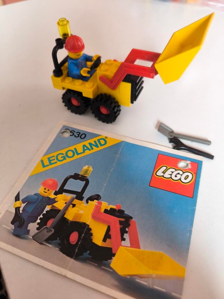 Lego Legoland 6630 - Bulldozer met Minifiguur en Instructies, Compleet, Gebruikt, Lego, Ophalen of Verzenden