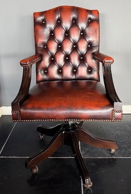Chesterfield bureaustoel, Huis en Inrichting, Stoelen, Ophalen, Gebruikt, Overige kleuren, Springvale