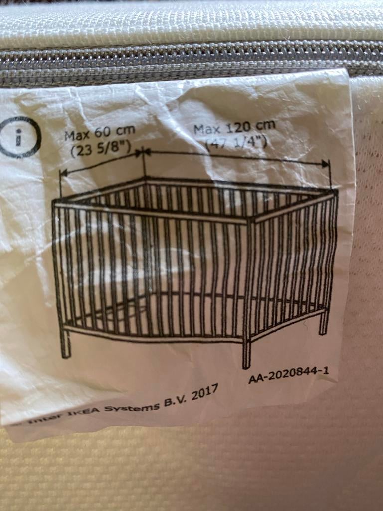 IKEA babybed matras 60x120 cm, Ophalen, Zo goed als nieuw, Ledikant