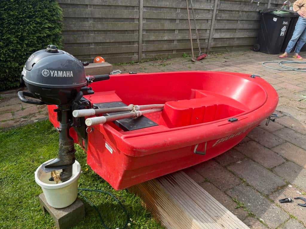Pioner boot met yamaha 2.5 pk 4 tak, Ophalen, Overige materialen, Tot 10 pk, Minder dan 3 meter