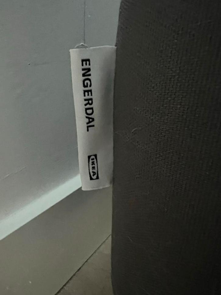 Ikea Engerdal bed 160x200 + matras, Huis en Inrichting, Slaapkamer | Bedden, Gebruikt, Tweepersoons, 160 cm, 200 cm, Stof, Grijs