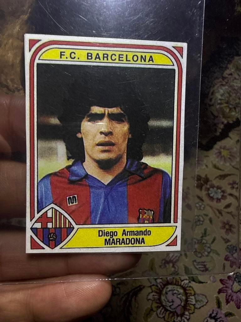 Maradona FC Barcelona Voetbalplaatje Panini Futbol 84, Ophalen of Verzenden, Gebruikt, Buitenlandse clubs, Poster, Plaatje of Sticker
