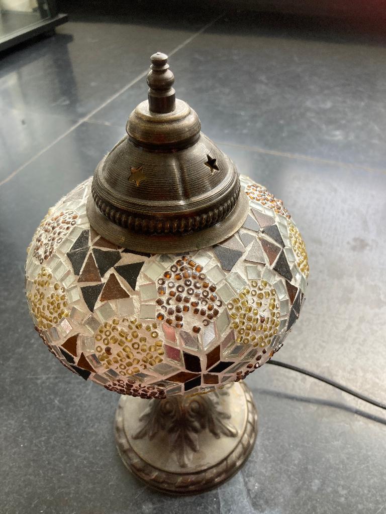 Marokkaanse lamp, Ophalen of Verzenden, Zo goed als nieuw, Metaal, Minder dan 50 cm
