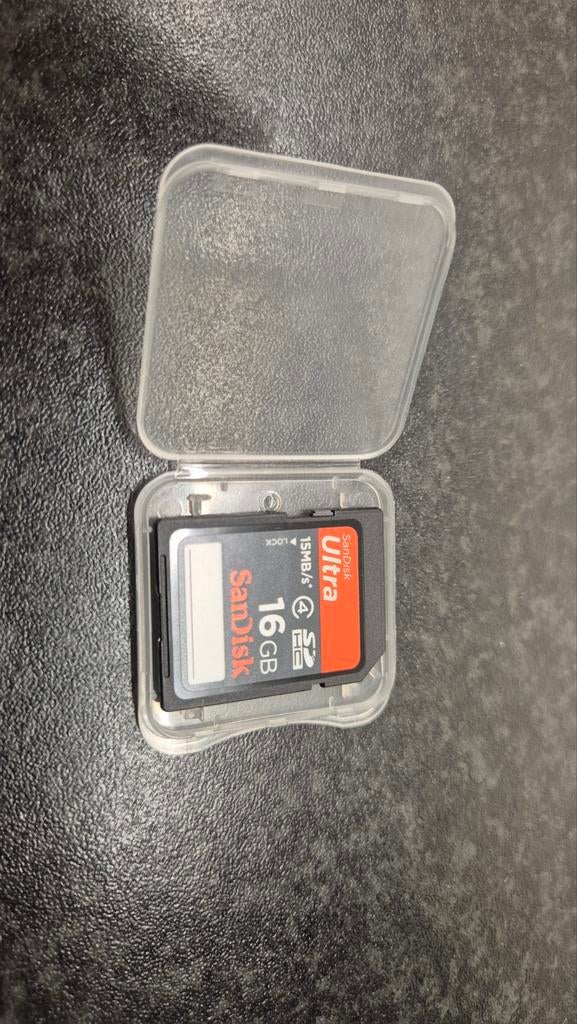 Sandisk Ultra 16 GB SD-kaart, Audio, Tv en Foto, Fotografie | Geheugenkaarten, Ophalen of Verzenden, Zo goed als nieuw, Fotocamera