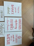 Leuke DIY bordjes met quotes voor bruiloft/apres ski, Ophalen of Verzenden, Gebruikt