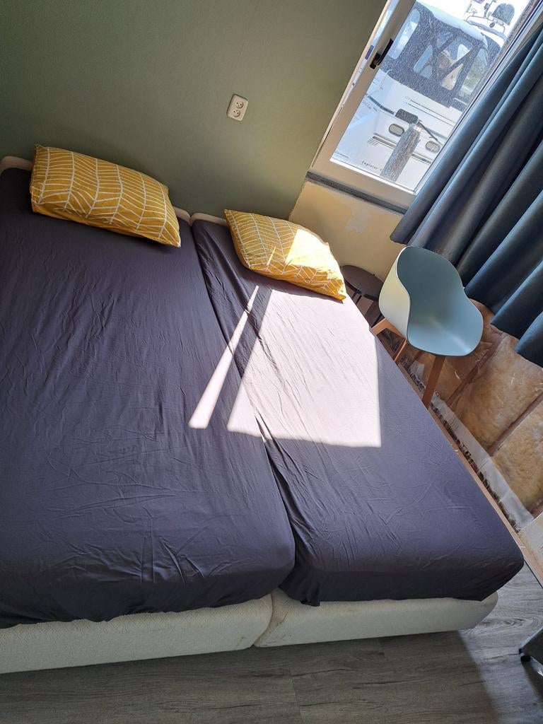 Boxspring, Huis en Inrichting, Slaapkamer | Boxsprings, Ophalen, Gebruikt, Tweepersoons, 180 cm