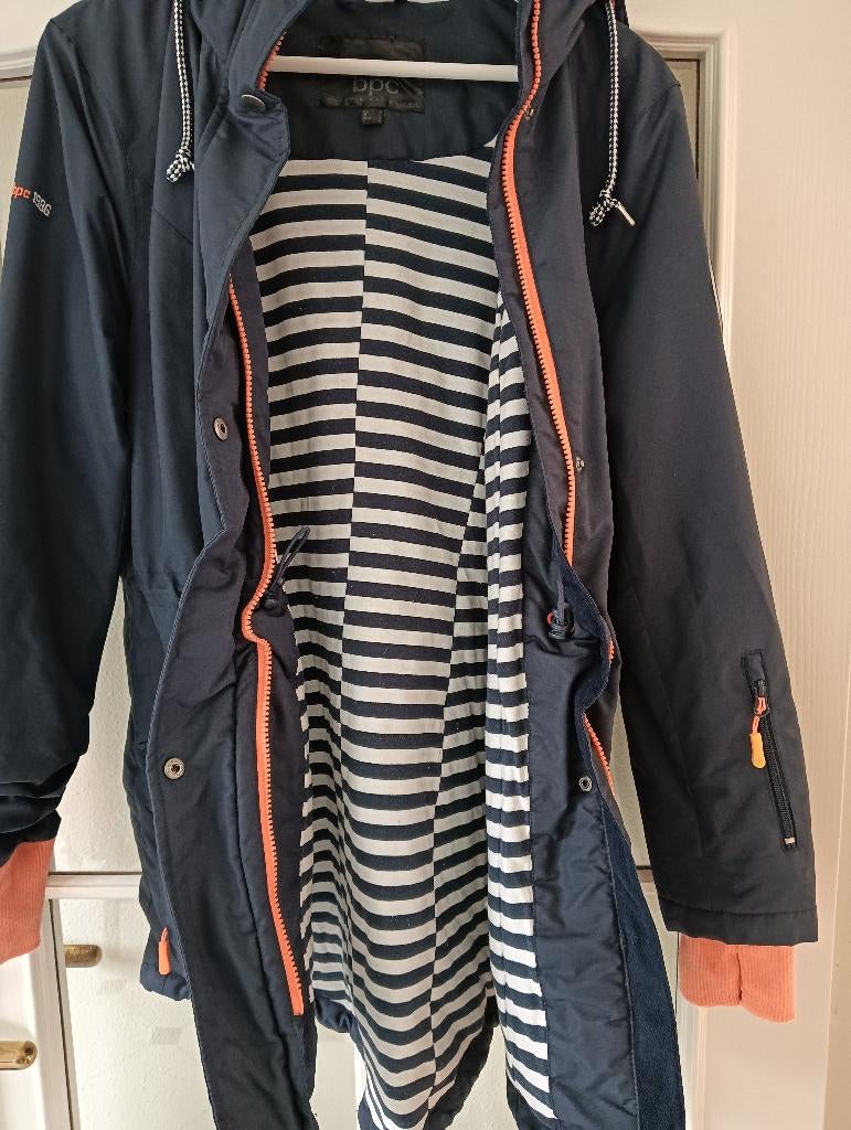 Gevoerde regenjas, Ophalen of Verzenden, Zo goed als nieuw, Maat 38/40 (M), Blauw