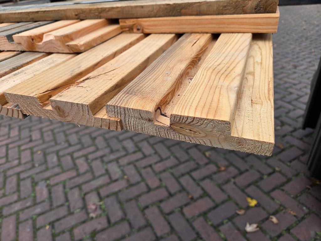 3.39 m2 Dubbel Rhombusprofiel - nr: TP652, Ophalen, Nieuw, 180 tot 250 cm, Planken