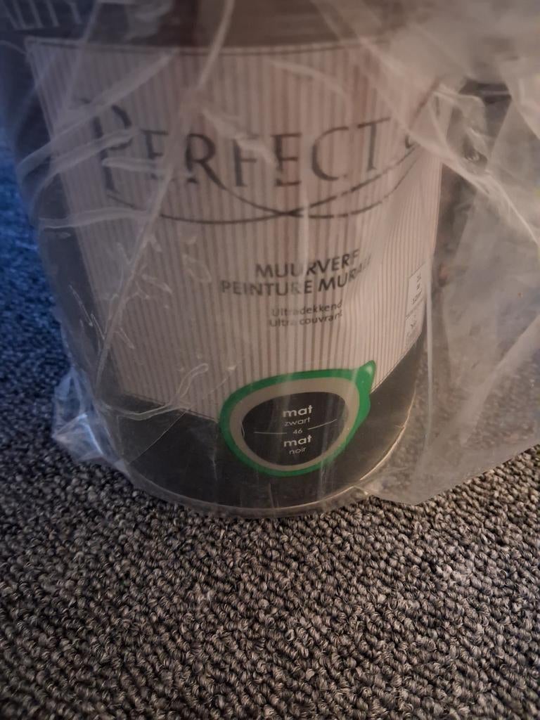 Muurverf matzwart 1L (GLOEDNIEUW), Zwart, Nieuw, Ophalen of Verzenden, Verf