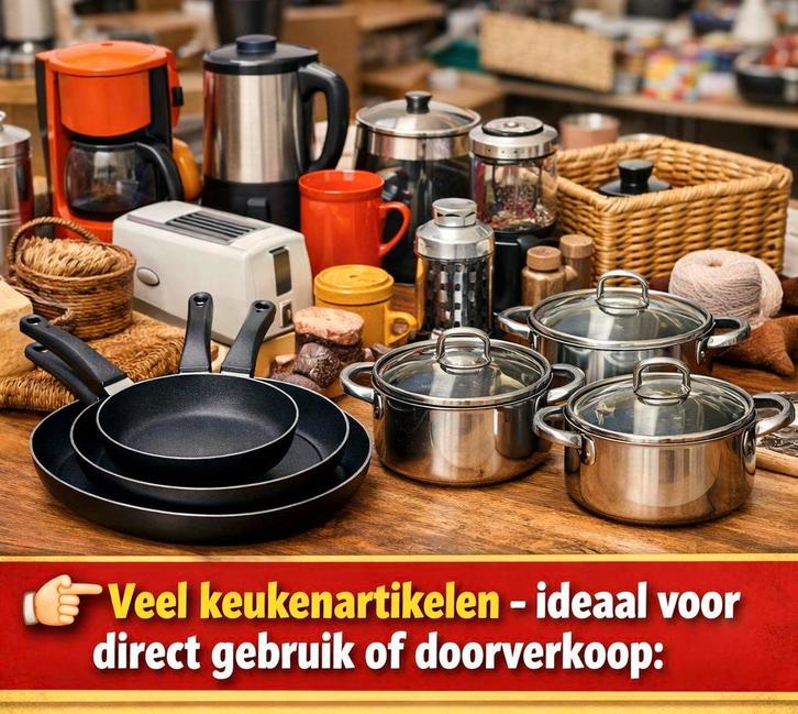 Grote partij huishoudelijke spullen elektronica, Diversen, Rommelmarktspullen, Zo goed als nieuw, Ophalen