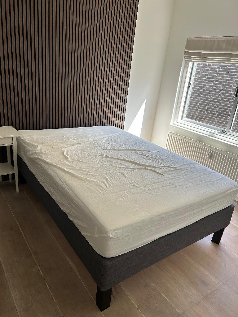 Bed boxspring, Huis en Inrichting, Ophalen, Gebruikt, 210 cm, 140 cm