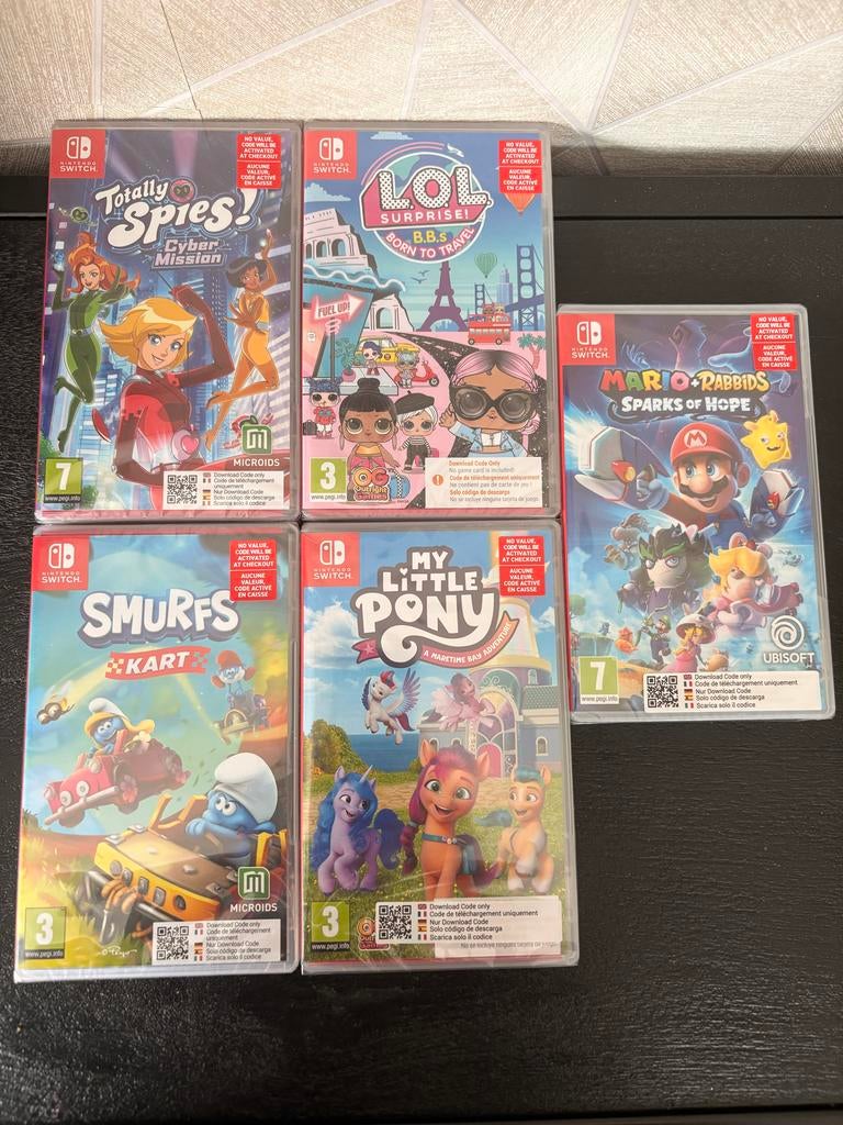 Nintendo Switch Games: Mario, Smurfs, My Little Pony, LOL, S, Overige genres, 1 speler, Nieuw, Ophalen of Verzenden