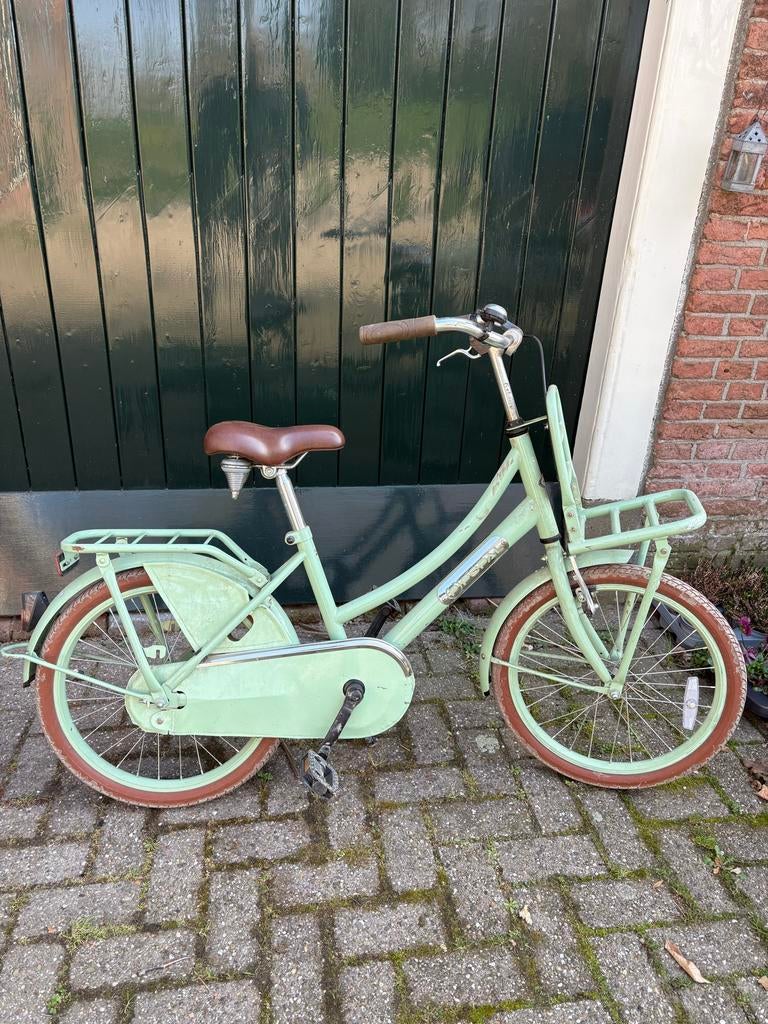 Groene kinderfiets met voordrager Popal 20 inch, Ophalen, Gebruikt, 20 inch of meer