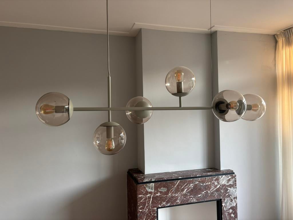 Bolia Orb hanglamp, eettafellamp matgrijs, Ophalen, Zo goed als nieuw, Minder dan 50 cm