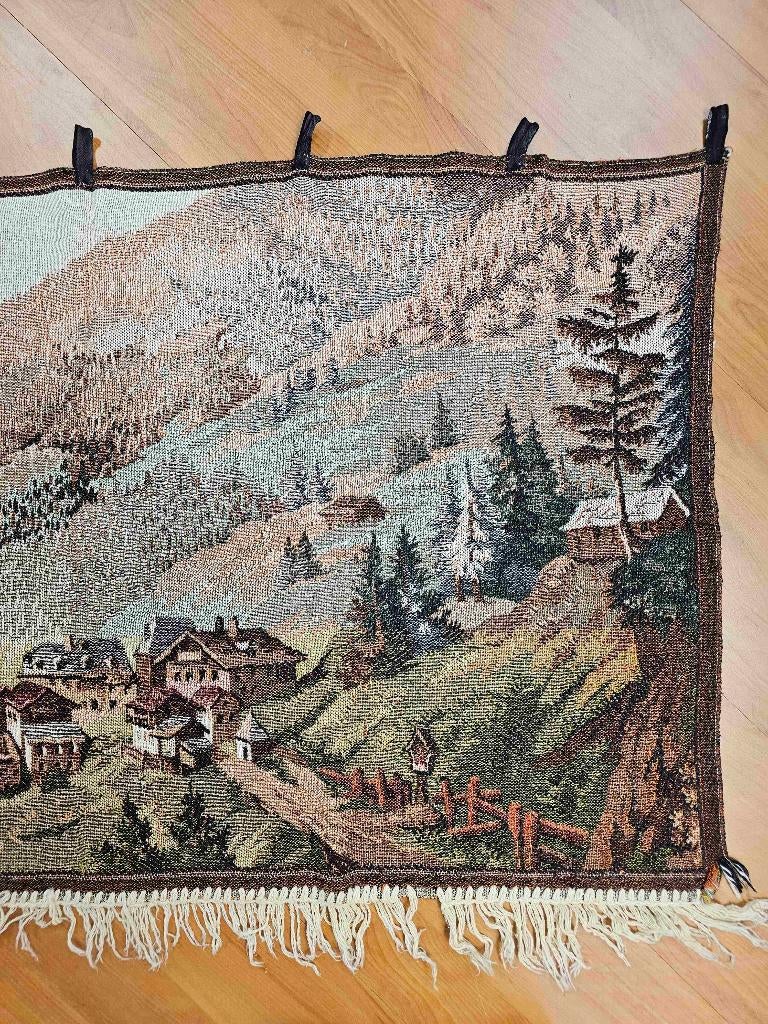 Wandkleed bergdorp 137/65 cm, Gebruikt, Etten-Leur, DJT@dejuistetoon.eu, Ophalen of Verzenden