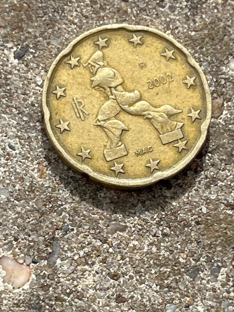 20 Cent Euromunt Italië 2002, Postzegels en Munten, Munten | Europa | Euromunten, Ophalen of Verzenden, Italië, 20 cent, Losse munt