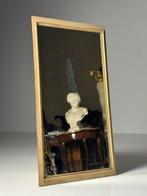 Franse spiegel antiek met wavy glas, Ophalen of Verzenden, Rechthoekig, Minder dan 50 cm