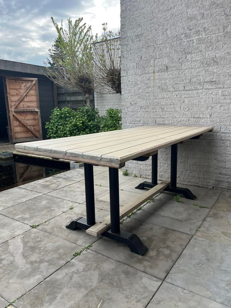 Houten tuintafel, Tuin en Terras, Tuintafels, Ophalen, Zo goed als nieuw, Rechthoekig, Hout