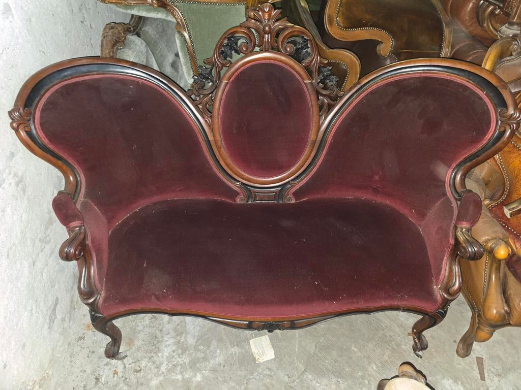 Antieke bank biedermeier, Ophalen of Verzenden