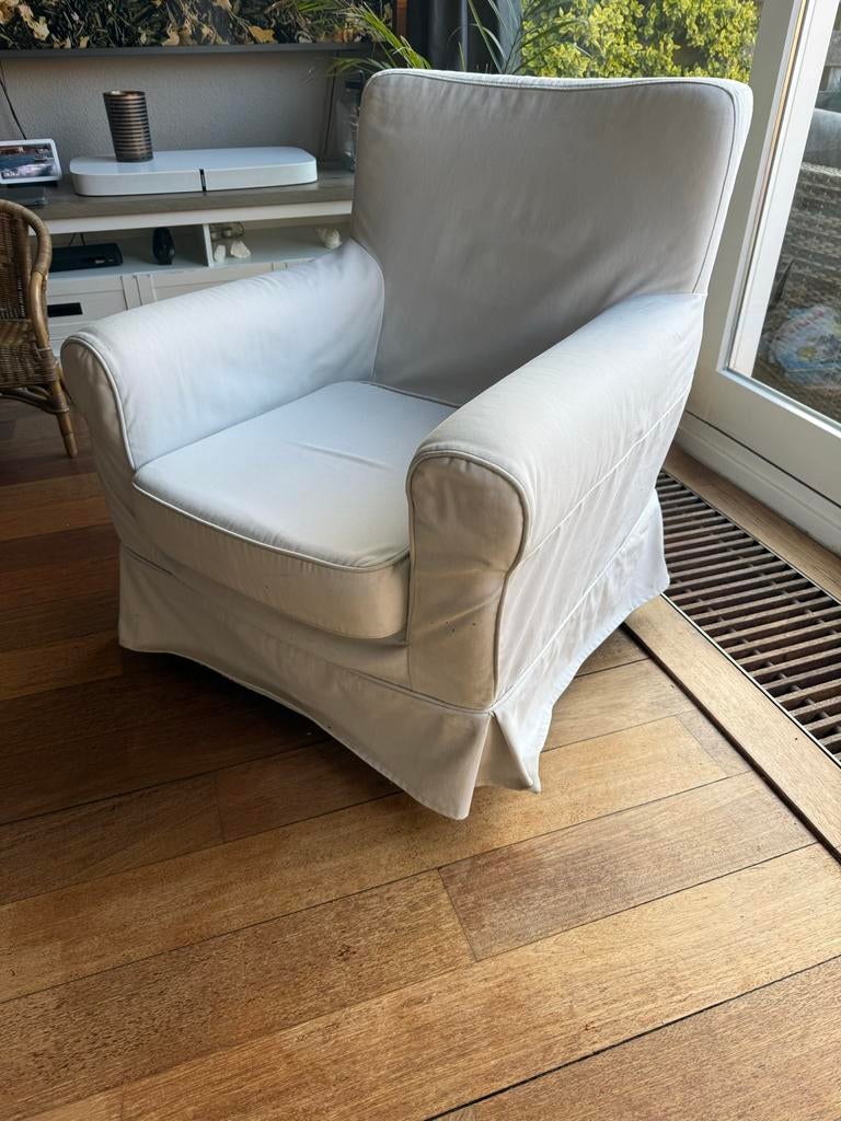 Ikea Ektorp stoel - comfortabele fauteuil, Gebruikt, Wit, Ophalen of Verzenden, Eén