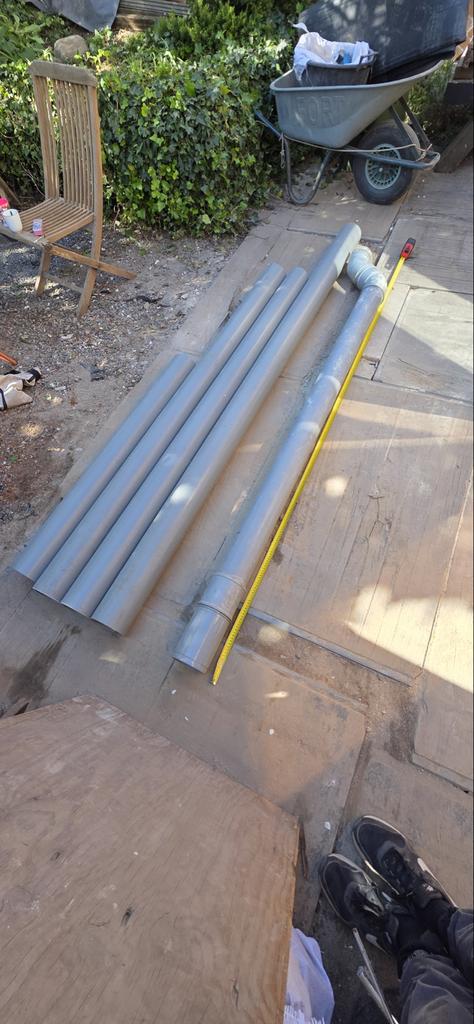 PVC afvoerbuizen 125 - Diverse lengtes, Ophalen, Afvoer, Gebruikt, Pvc