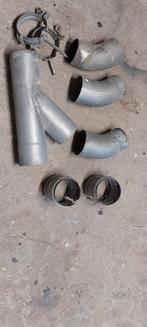 Zinken bochten en T-stuk voor afvoer, Bochten, Gebruikt, 60 tot 80 mm, Ophalen of Verzenden