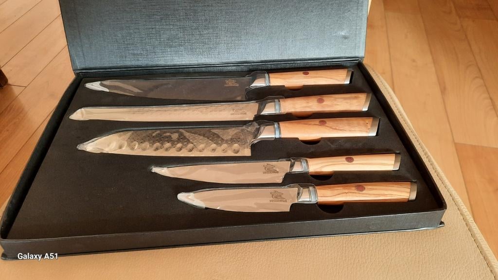 Messerhai Japan's messenset 5-delig, Huis en Inrichting, Keuken | Keukenbenodigdheden, Nieuw, Ophalen of Verzenden