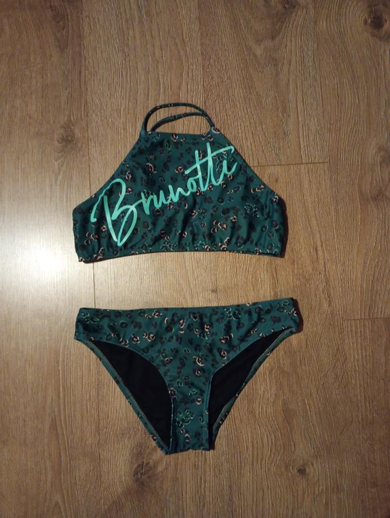 Mooie groene bikini mt 158/164, Bikiniset, Meisje, Ophalen of Verzenden, Zo goed als nieuw