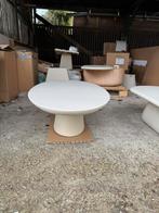 Salontafel ovaal beige eco composiet 130x70x40 cm