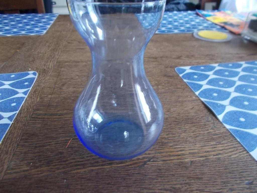 🌸Hyacinthvaas,bollenvaas,bollenglas,blauw,14,5 cm hoog, Blauw, Ophalen of Verzenden, Minder dan 50 cm, Glas